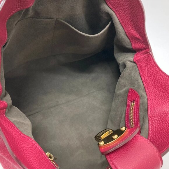 LOUIS VUITTON M93817 MonogramMahina Thiells PM Hand Bag Red - Picture 6 of 13